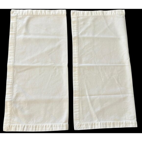 Crate & Barrel White Cotton Cloth Napkins Set of Two - Picture 1 of 3
